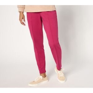 Sport Savvy Women's Pants Sz S French Terry Pintuck Pull-On Pant Red A675309